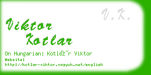 viktor kotlar business card